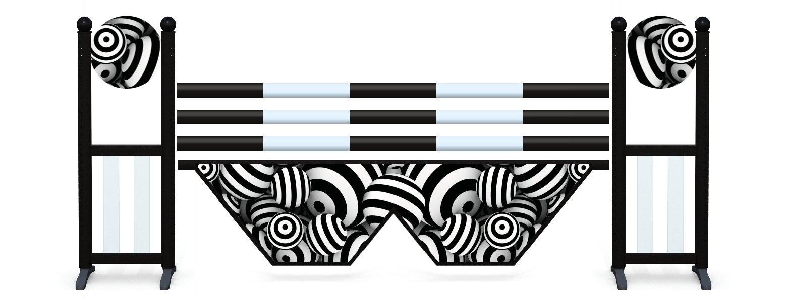 Striped Circles Double V Filler