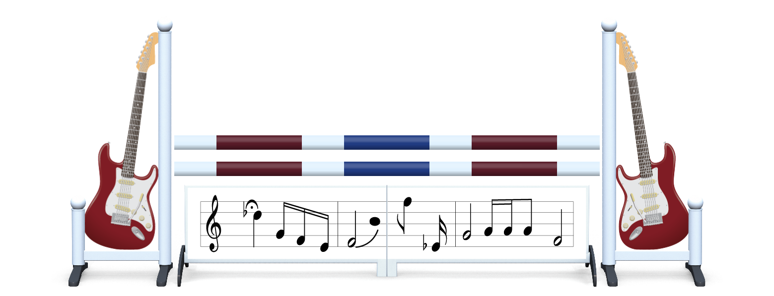 Guitar and music notes