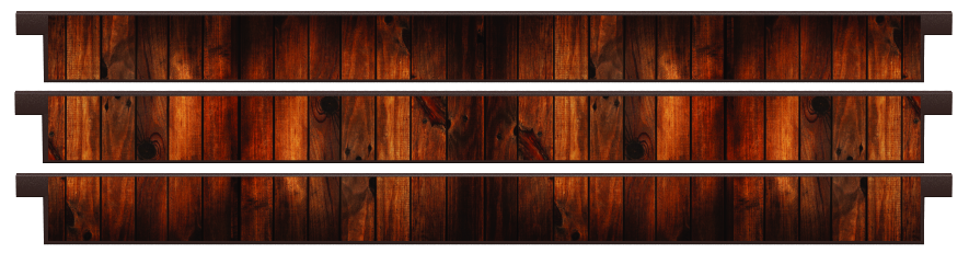 Planks > Straight Plank x 3 > Dark Wood