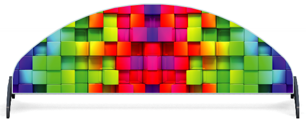 Fillers > Half Moon Filler > Rainbow Cubes